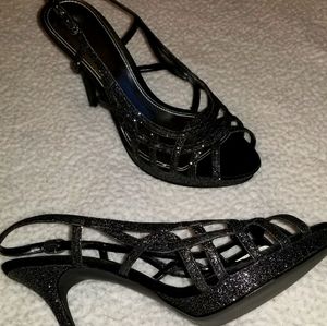 Coral Glitter High Heels